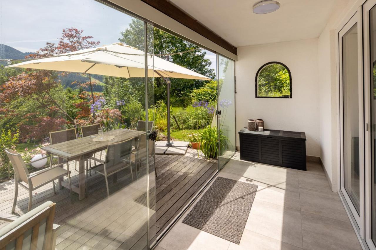 Waldlounge - Gartenwohnung Oberstaufen Exteriér fotografie