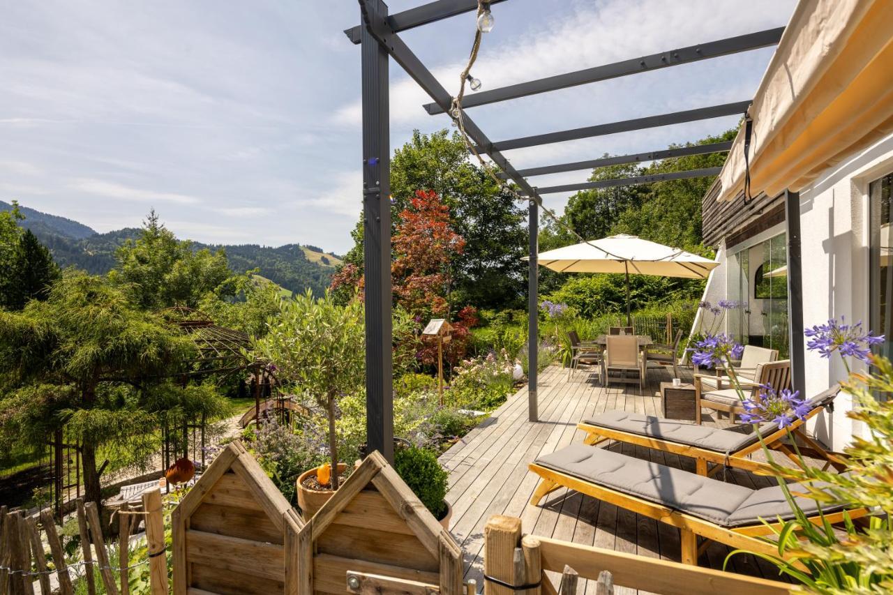 Waldlounge - Gartenwohnung Oberstaufen Exteriér fotografie